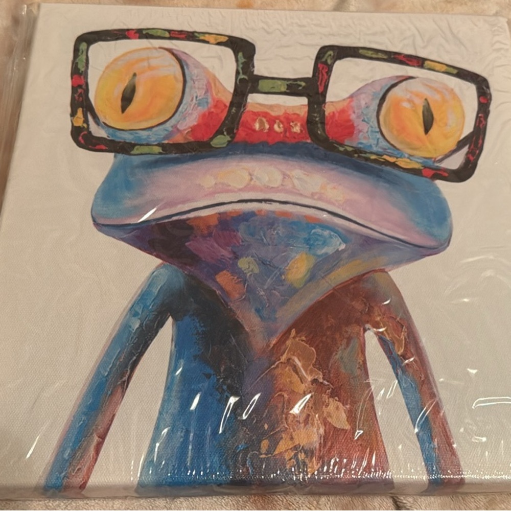 Colorful Frog Canvas Art